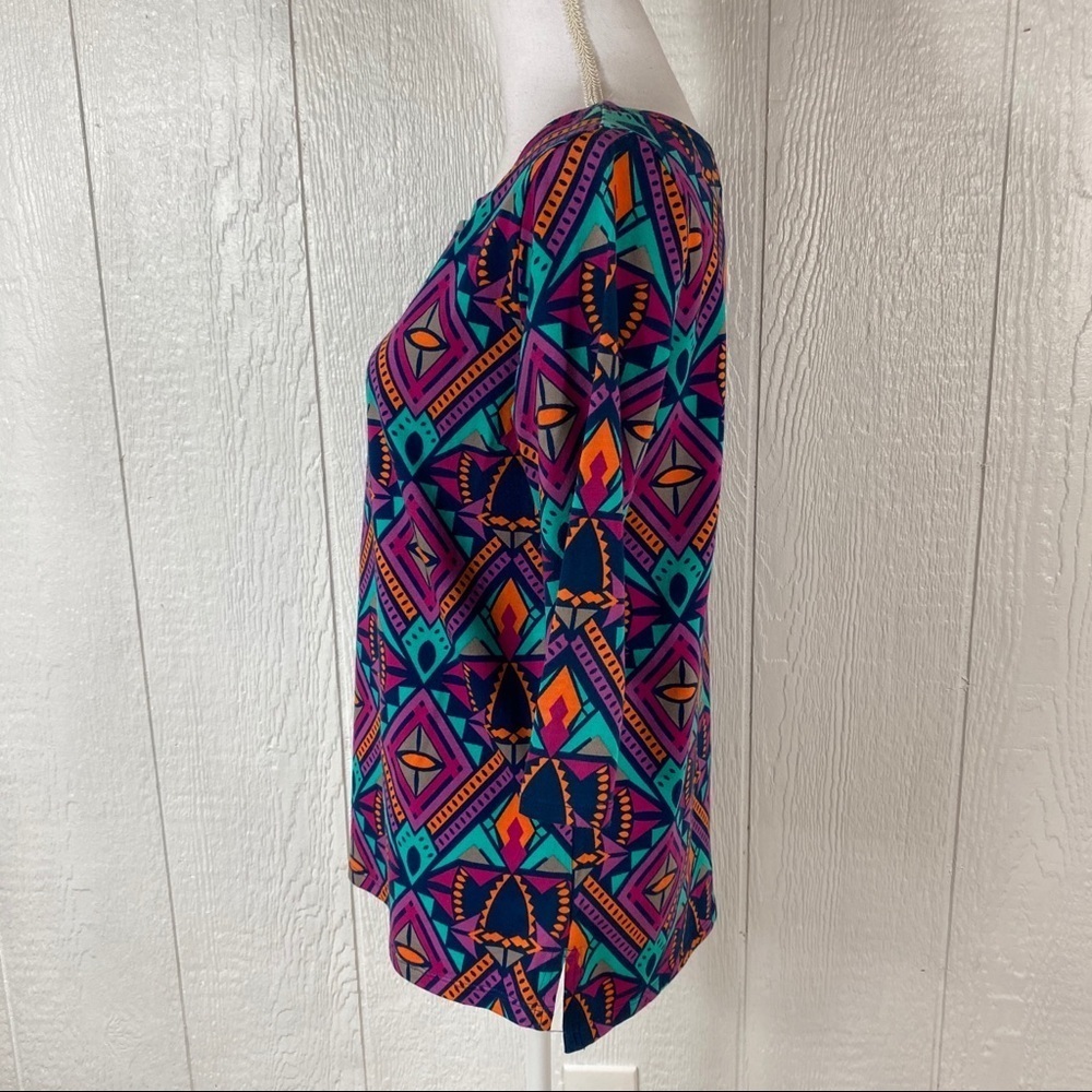 All For Color Geometric Print Blouse Small - Picture 8 of 11